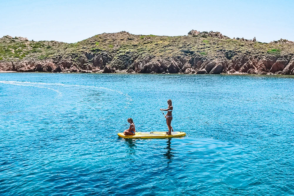 Going for a chill SUP cruise in Sardinia, Italy